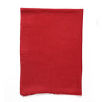 La Marey 100% Cashmere Wooven Solid Scarf with Gift Box (Size 190x70) - Burgundy