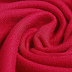 La Marey 100% Cashmere Wooven Solid Scarf with Gift Box (Size 190x70) - Burgundy