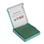 Mothers Day Gift Idea- La Marey 100% Cashmere Solid Wool Scarf with Gift Box (Size 190x70 cm) - Green