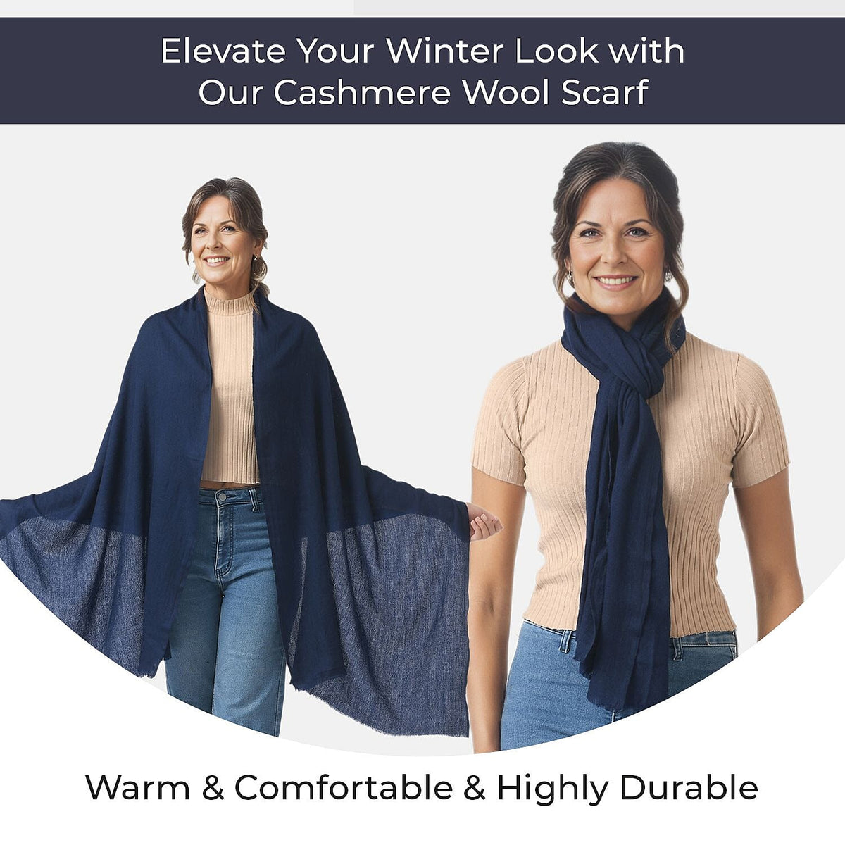 La Marey Cashmere Wool Solid Scarf 7487862 5