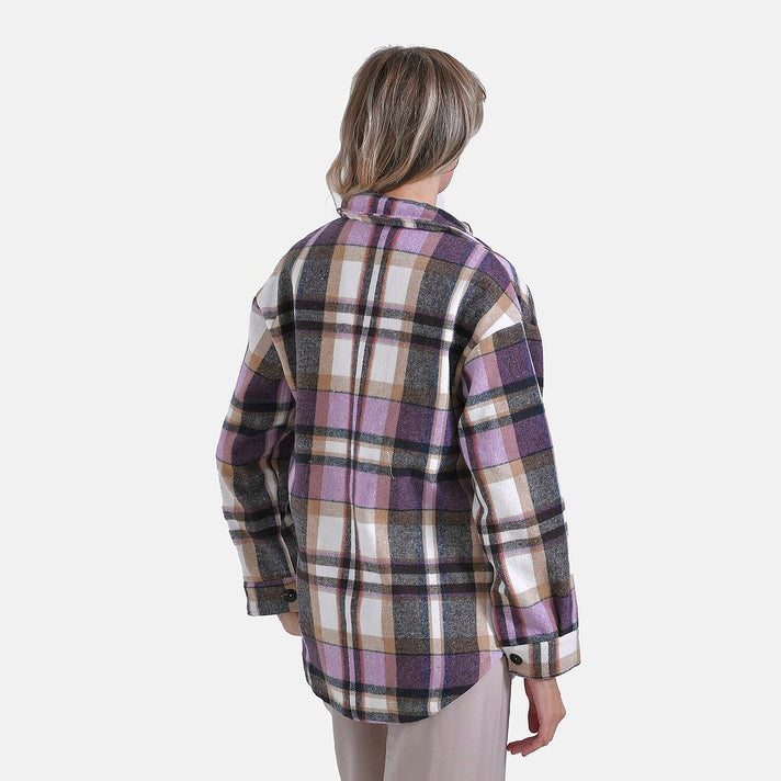 La Marey Check Fleece Shacket 7864877 2