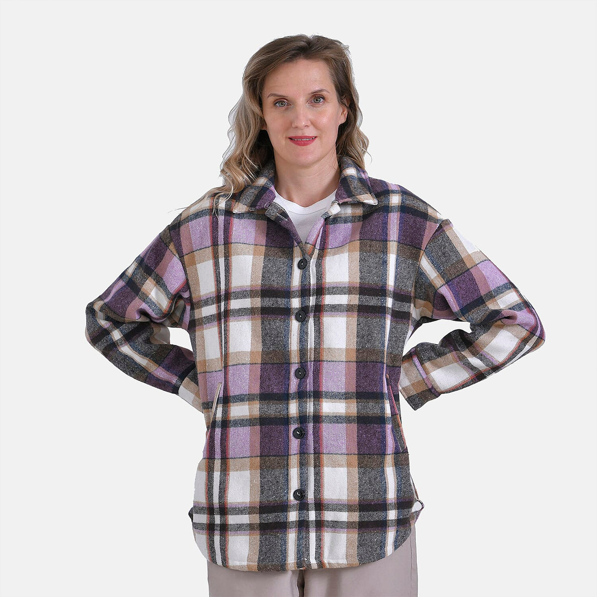 La Marey Check Fleece Shacket 7864877 4