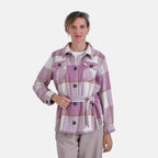 La Marey Checked Belted Shirt (Size 16 to 18) - Pink