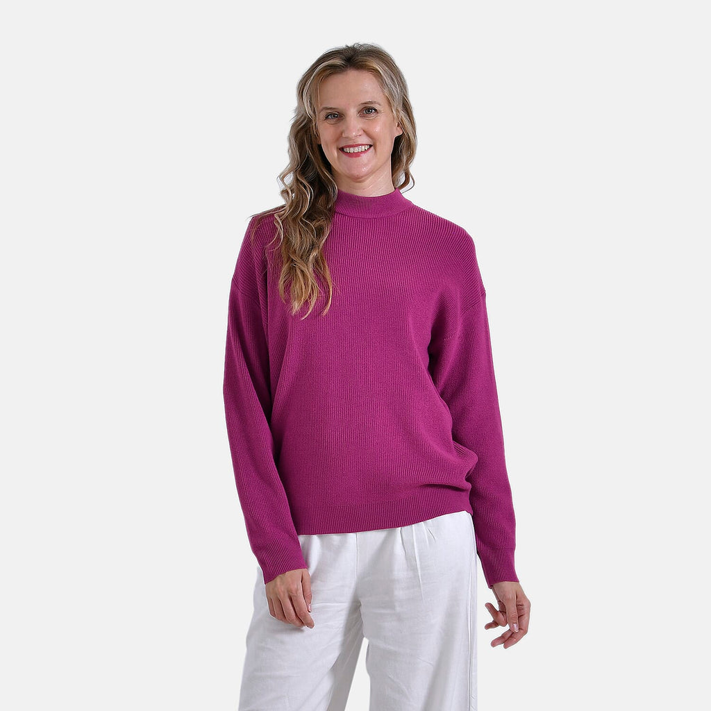 La Marey Classic Crewneck Jumper (Size XL) - Plum Red