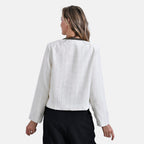 - Maisi Classic Tweed Blazer (Size L) - Off White