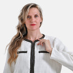 - Maisi Classic Tweed Blazer (Size L) - Off White
