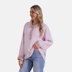 La Marey Colour Block Stripe Design Shirt (Size XL) - Pink, White & Red Strips
