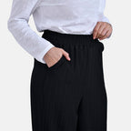 La Marey Comfortable Wide Leg Lounge Pants (Size L) - Black