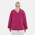 La Marey Corduroy Contrast Jacket with Pockets (Size M) - Purple & Red