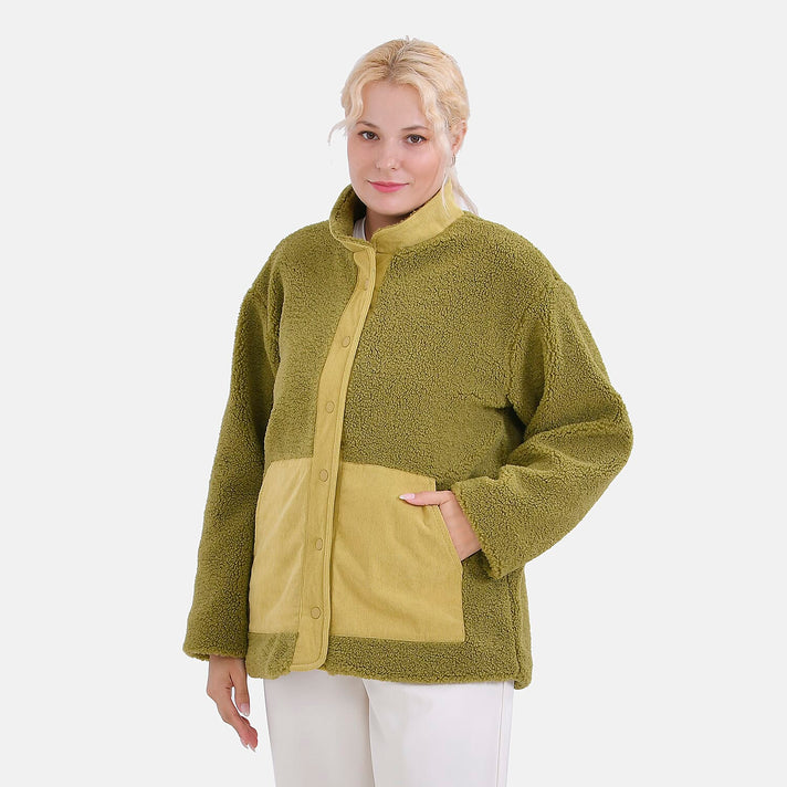 La Marey Corduroy Contrast Ladies Jacket (M) - Green 7848395 1