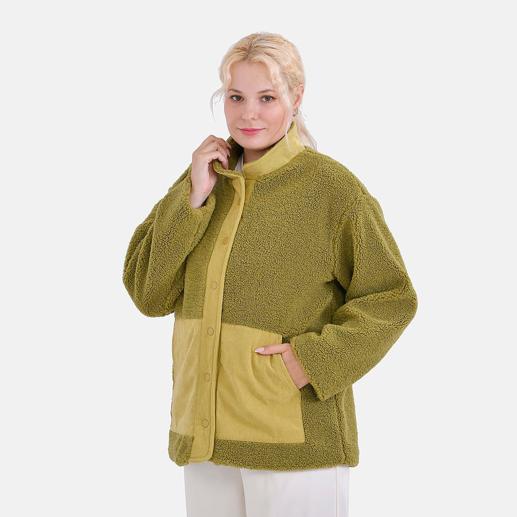 La Marey Corduroy Contrast Jacket (Size M) - Green