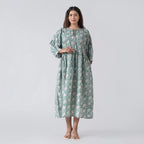 La Marey Cotton Block Dress (Size 123x1 cm) - Black & Navy