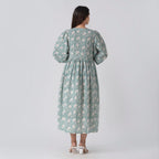 La Marey Cotton Block Dress (Size 123x1 cm) - Black & Navy