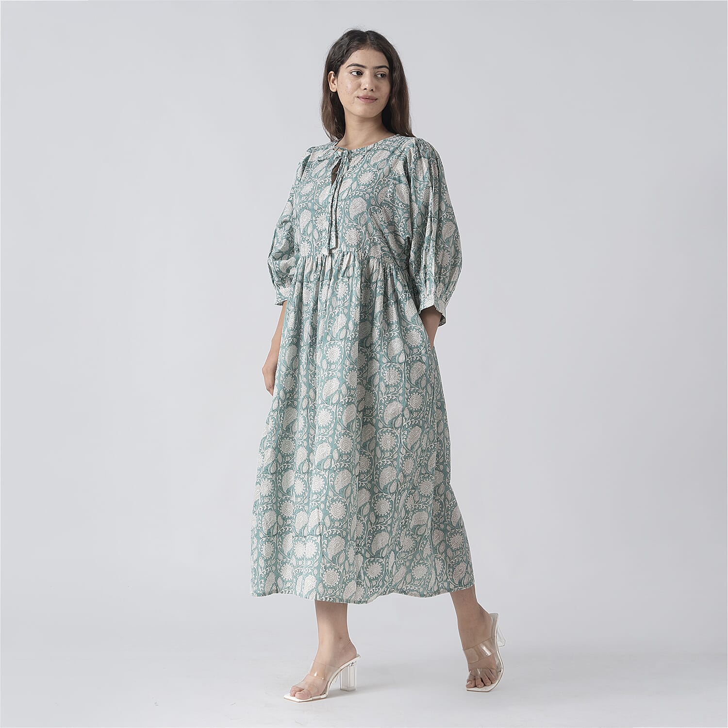 La Marey Cotton Block Dress (Size 123x1 cm) - Black &amp; Navy 7746961 2