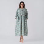 La Marey Cotton Block Dress (Size 125x1 cm) - Black & Navy