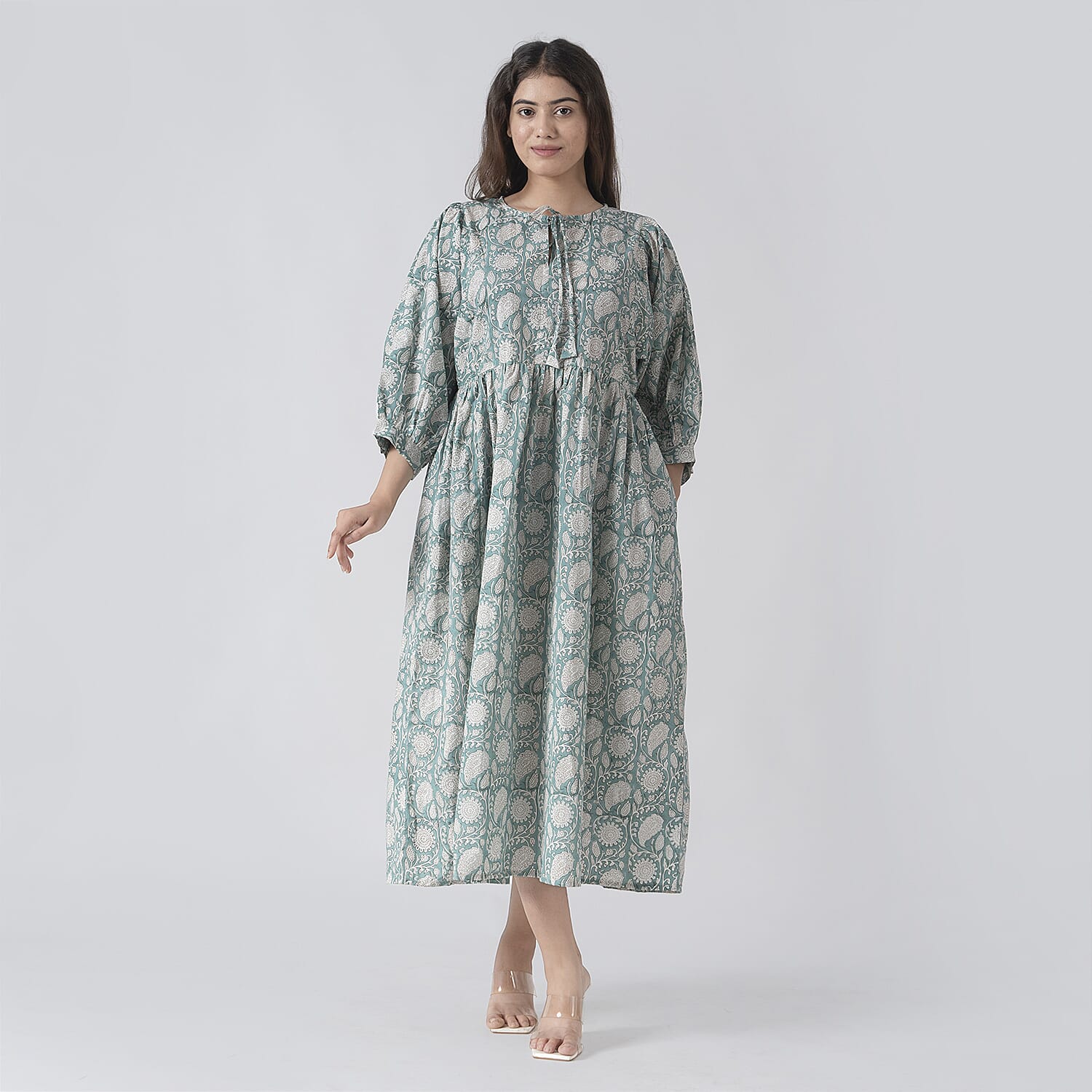 La Marey Cotton Block Dress (Size 127x1 cm) - Black &amp; Navy 7746963 3