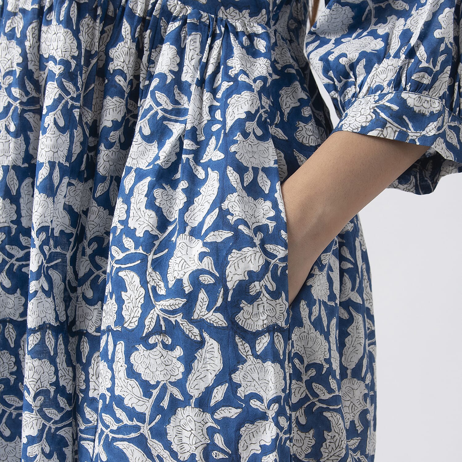 La Marey Cotton Block Dress (Size 130x1 cm) - Navy &amp; Navy 7746953 7