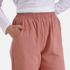 La Marey 100% Cotton Casual Capri Trousers (Size 16 to 18) - Pink