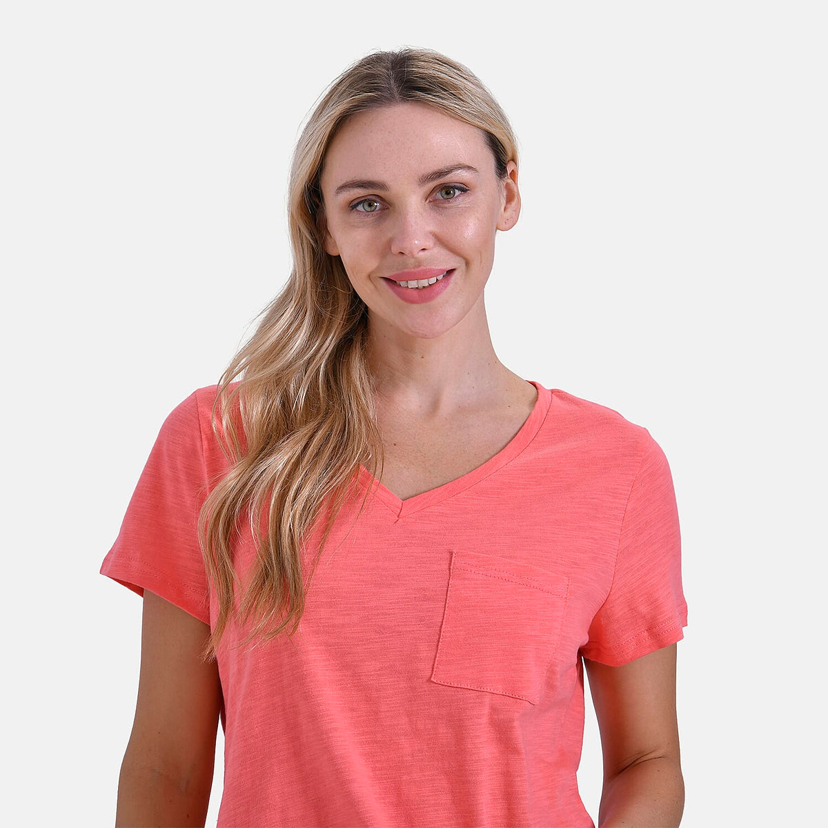 La Marey 100% Cotton V-Neck Casual Top V32604585 5