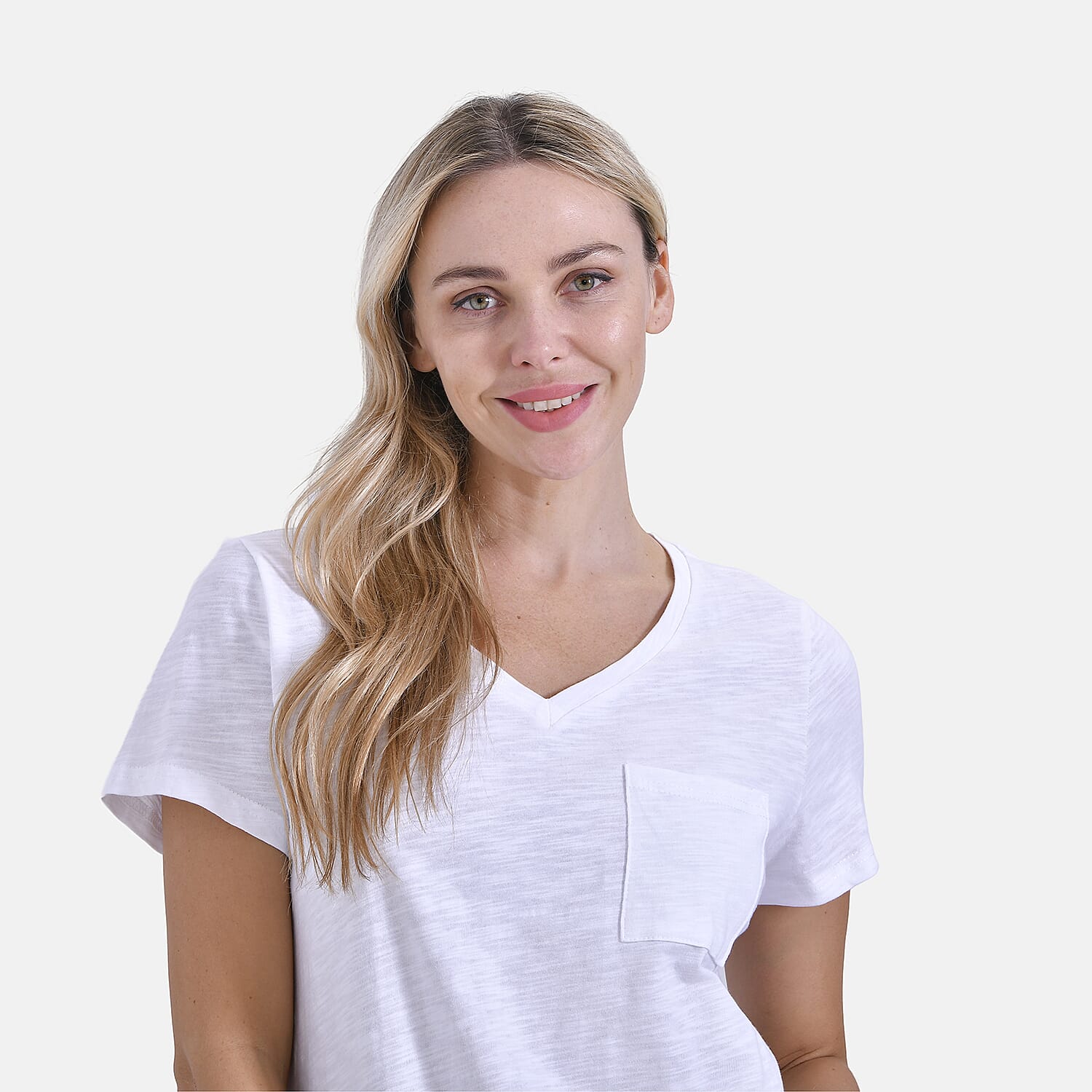La Marey 100% Cotton V-Neck Casual Top 7978046 5