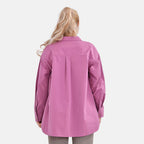 La Marey Cotton Plain Shirt-Jacket (Size L 16 to 18) - Pink