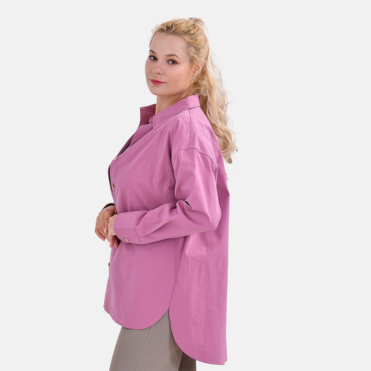 La Marey Pure Cotton Plain Button-Up Shirt 7787856 3