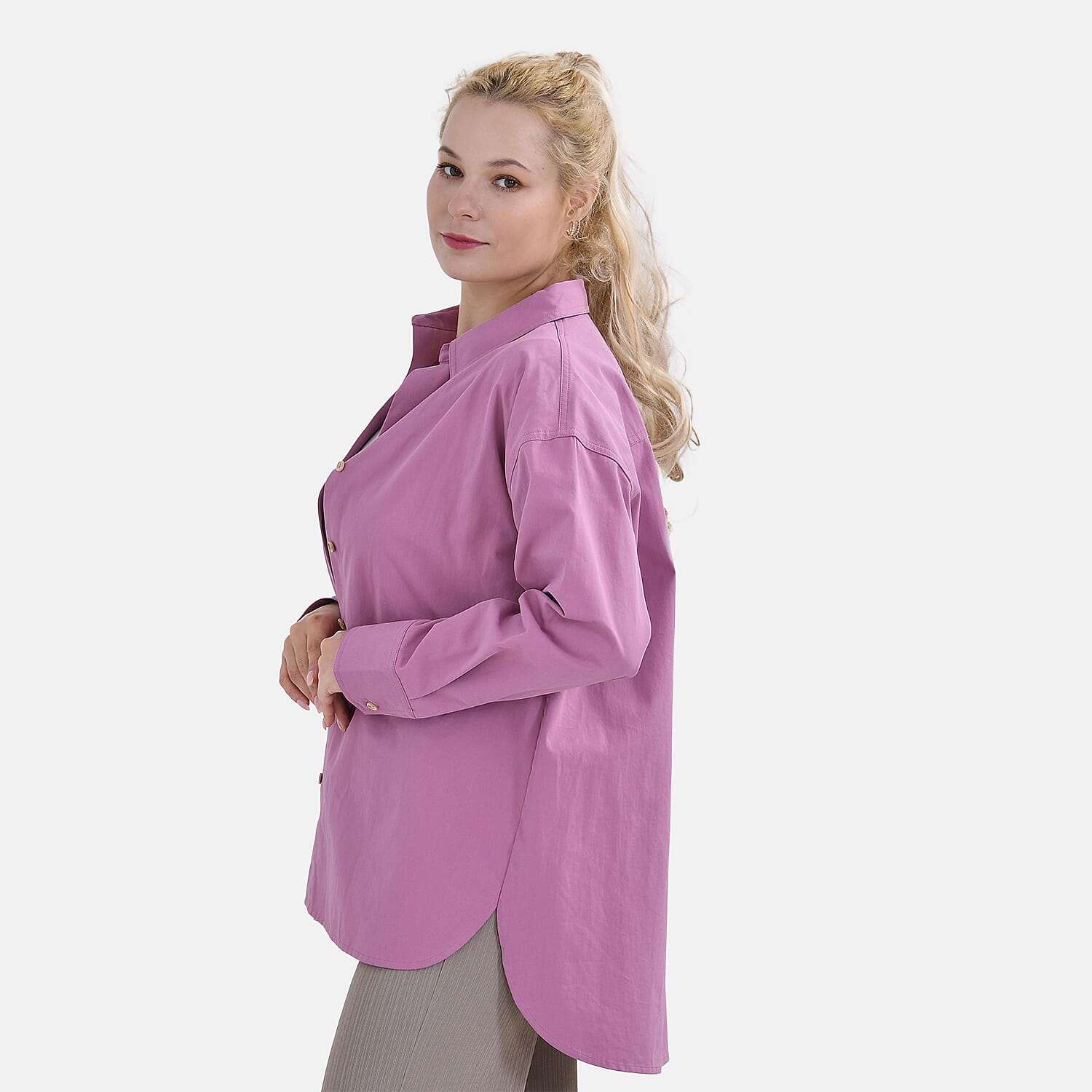 La Marey Pure Cotton Plain Button-Up Shirt 7787856 3