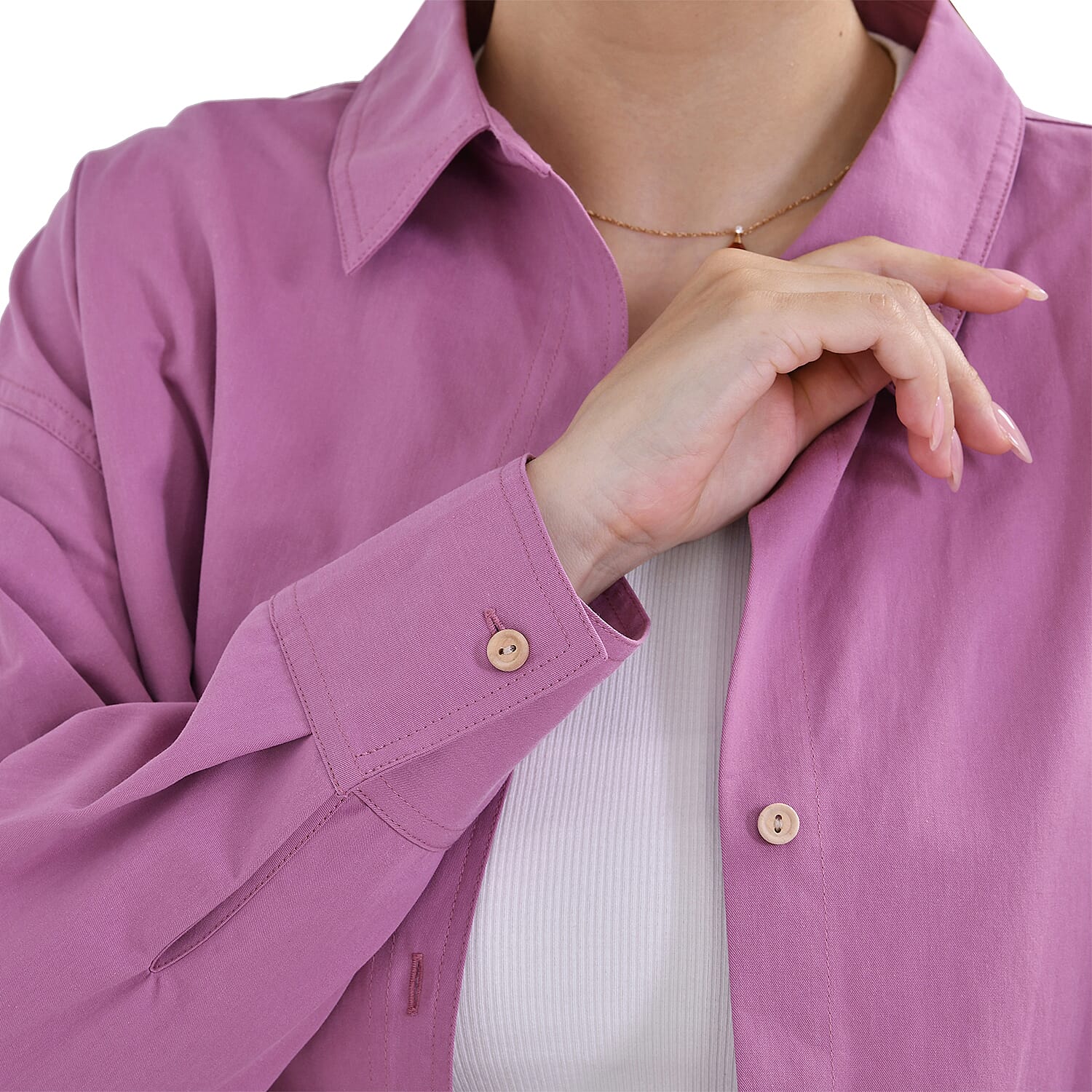 La Marey Pure Cotton Plain Button-Up Shirt 7787856 4
