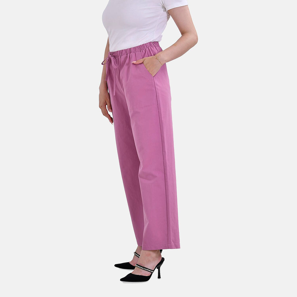 La Marey Cotton Solid Jean and Pant-Trouser (Size 14) - Pink