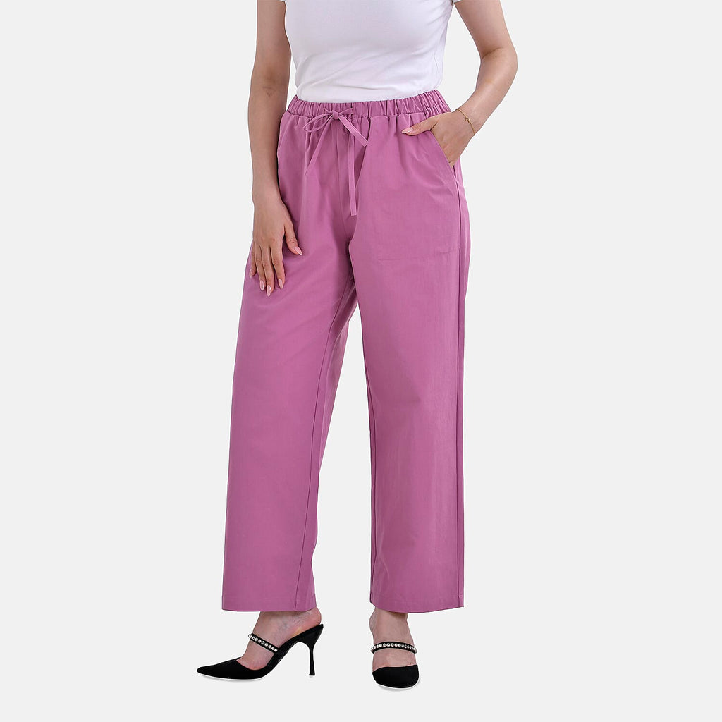 La Marey Cotton Solid Jean and Pant-Trouser (Size 14) - Pink