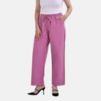 La Marey Cotton Solid Jean and Pant-Trouser (Size 14) - Pink