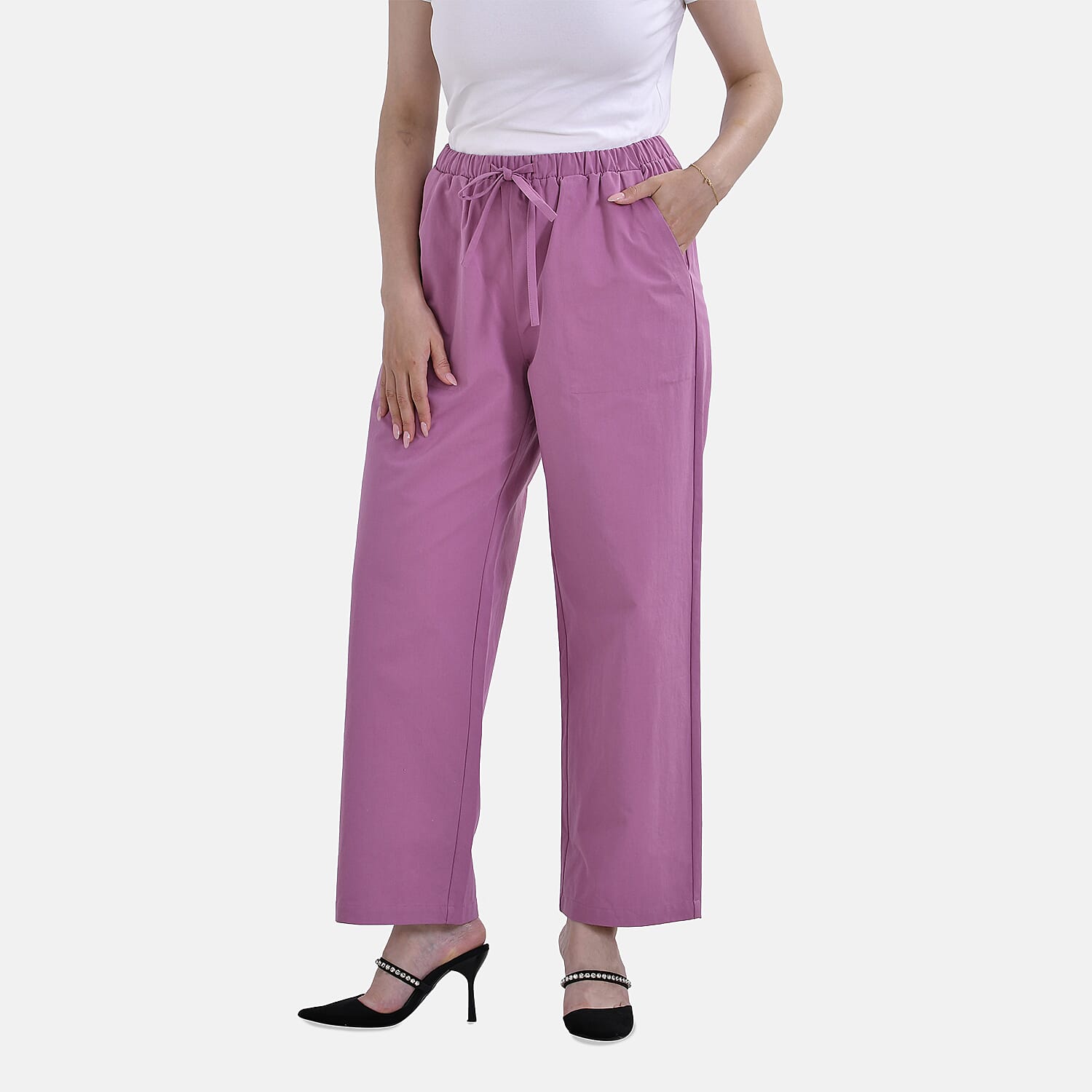 La Marey Cotton Solid Elastic Waistband Trouser 7789510 4