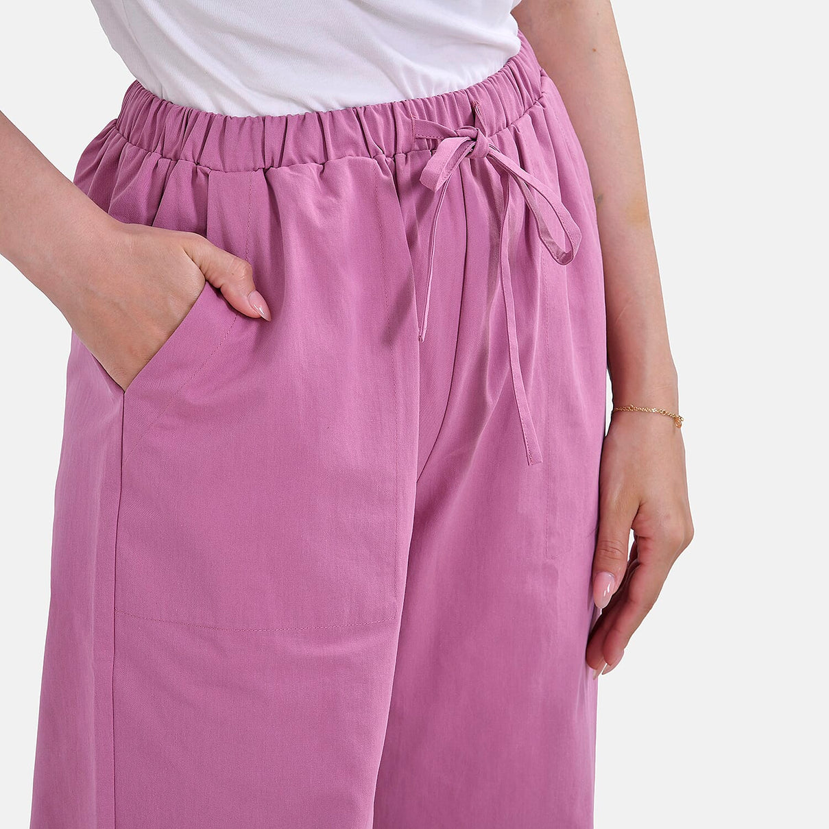 La Marey Cotton Solid Elastic Waistband Trouser 7789510 5