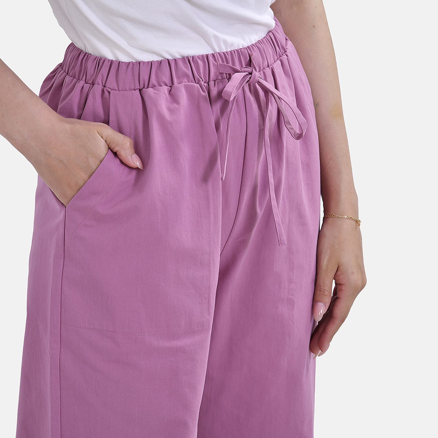 La Marey Cotton Solid Elastic Waistband Trouser 7789510 5