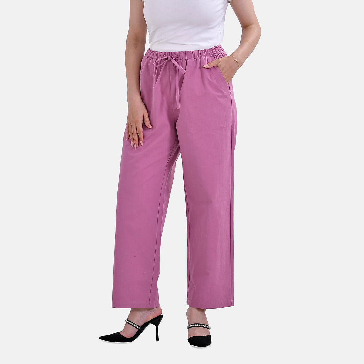 La Marey Cotton Solid Elastic Waistband Trouser 7789515 4