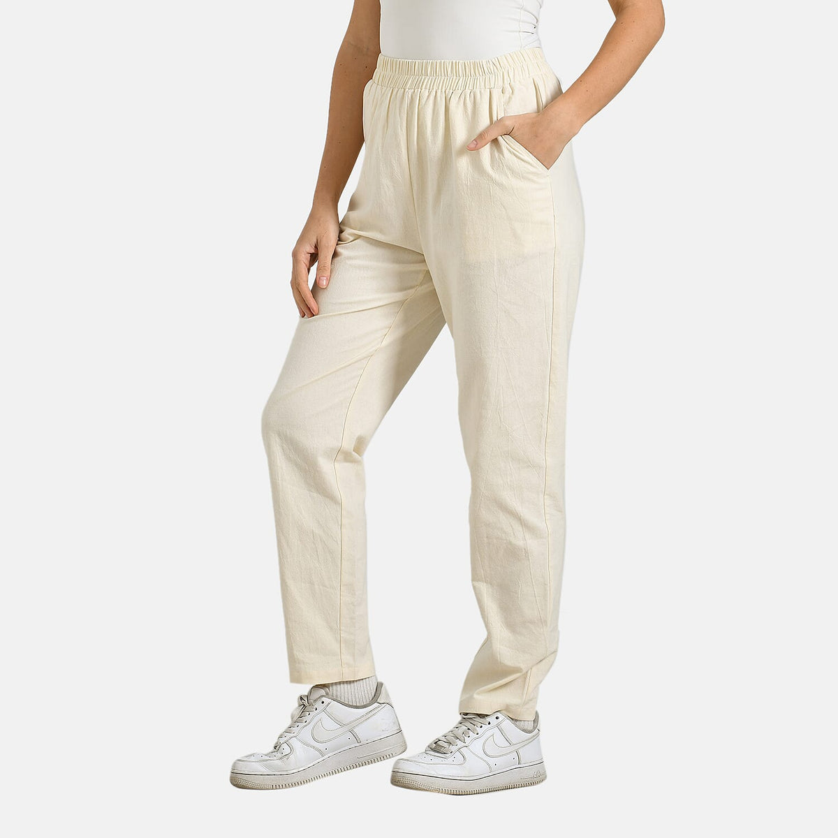La Marey 100% Cotton Relaxed Fit Capri Trousers V32593358 3