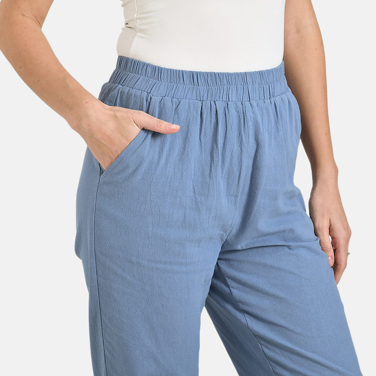 La Marey 100% Cotton Relaxed Fit Capri Trousers V32700424 4