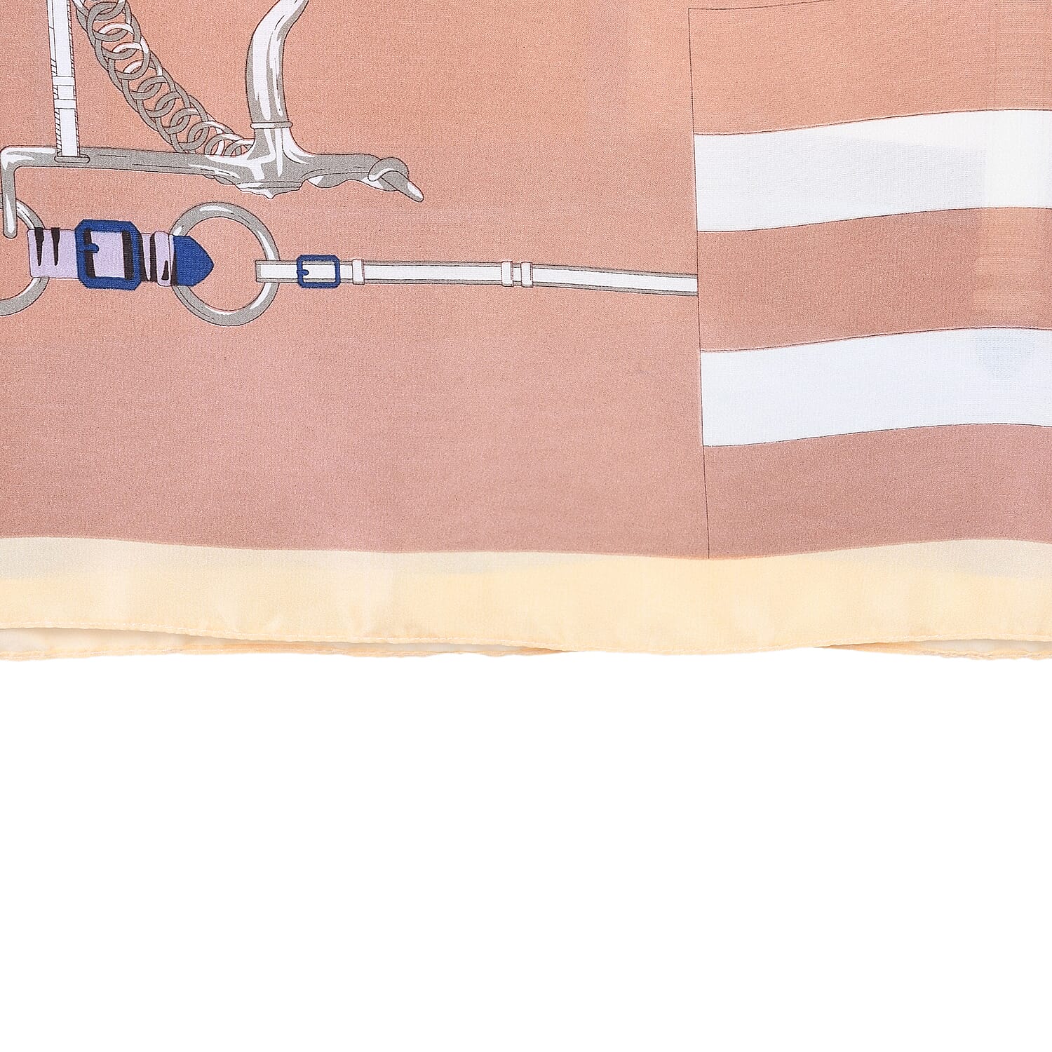 La Marey Elegant Irregular Pattern Satin Scarf (180x80cm) - Blue 8241172 6