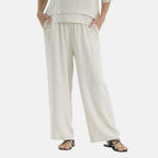 La Marey Embroidered Wide-Leg Trousers (Size 16 To 18) - Cream