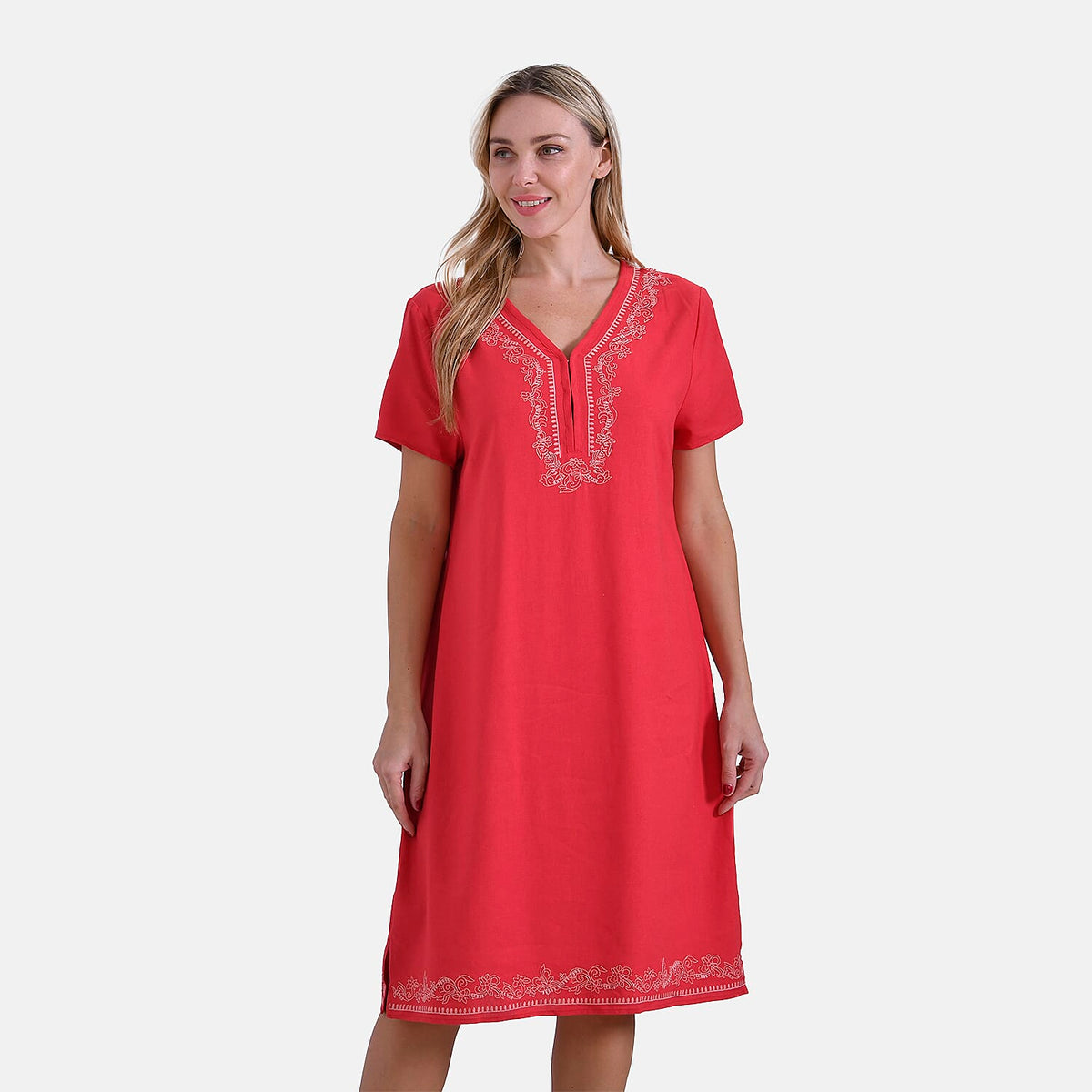 La Marey Embroidery Short Sleeves Dress V32553292 3