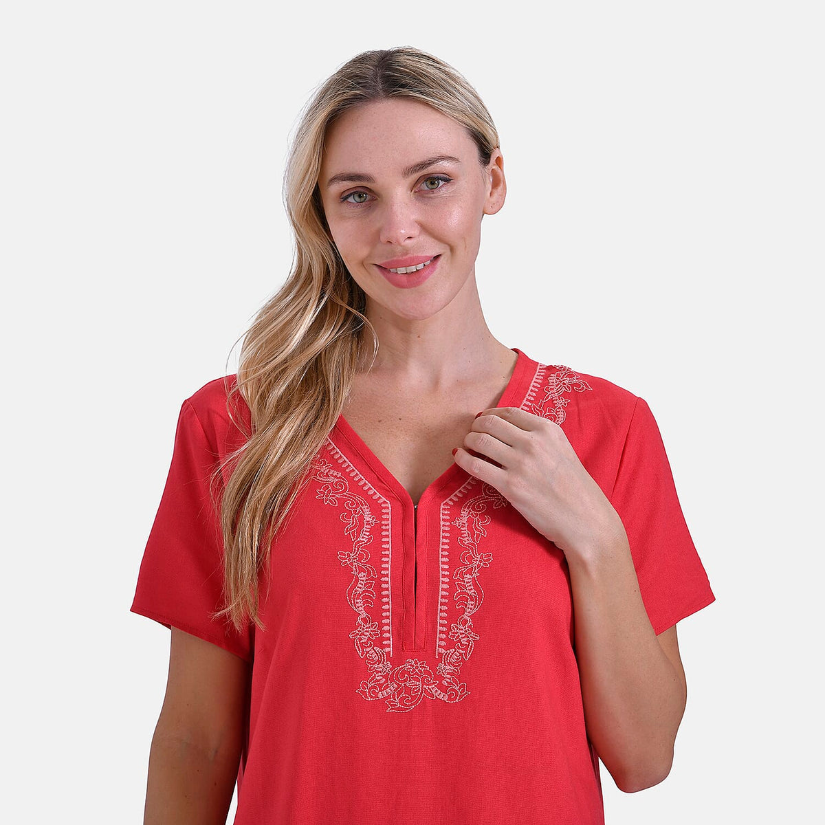 La Marey Embroidery Short Sleeves Dress V32553292 5