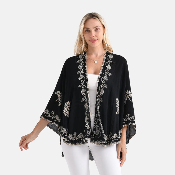 La Marey Stylish Embroidery Short Kimono (One Size) 8110401 1