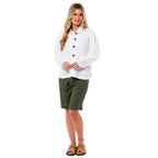 La Marey Classic Ladies Linen Jacket (Size 16) - White