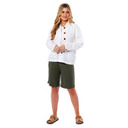 La Marey Classic Ladies Linen Jacket (Size 16) - White