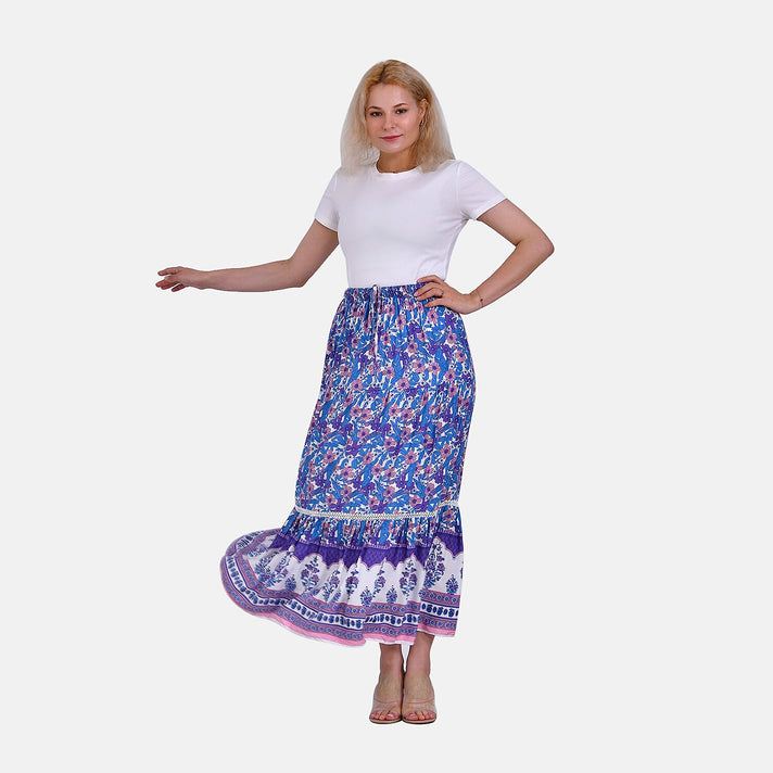 La Marey Floral Print Maxi Skirt 7683563 1