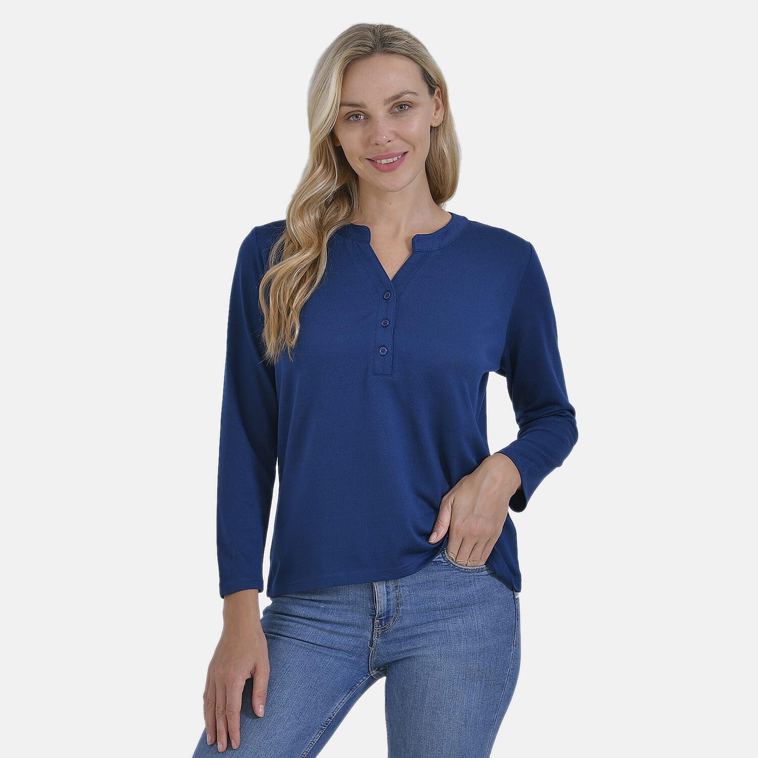 La Marey Rhinestone Embellished Notch-Neck Tee 7860062 6