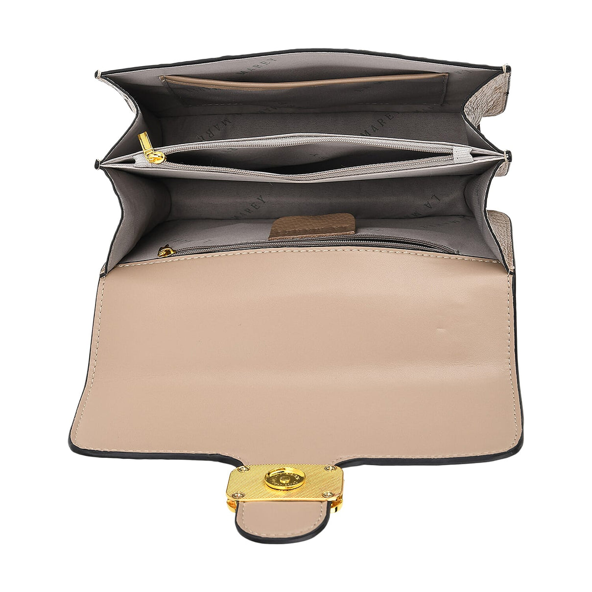 La Marey Genuine Leather Crossbody Bag with Chain Strap (120 cm)  - Light Grey V32515004 6
