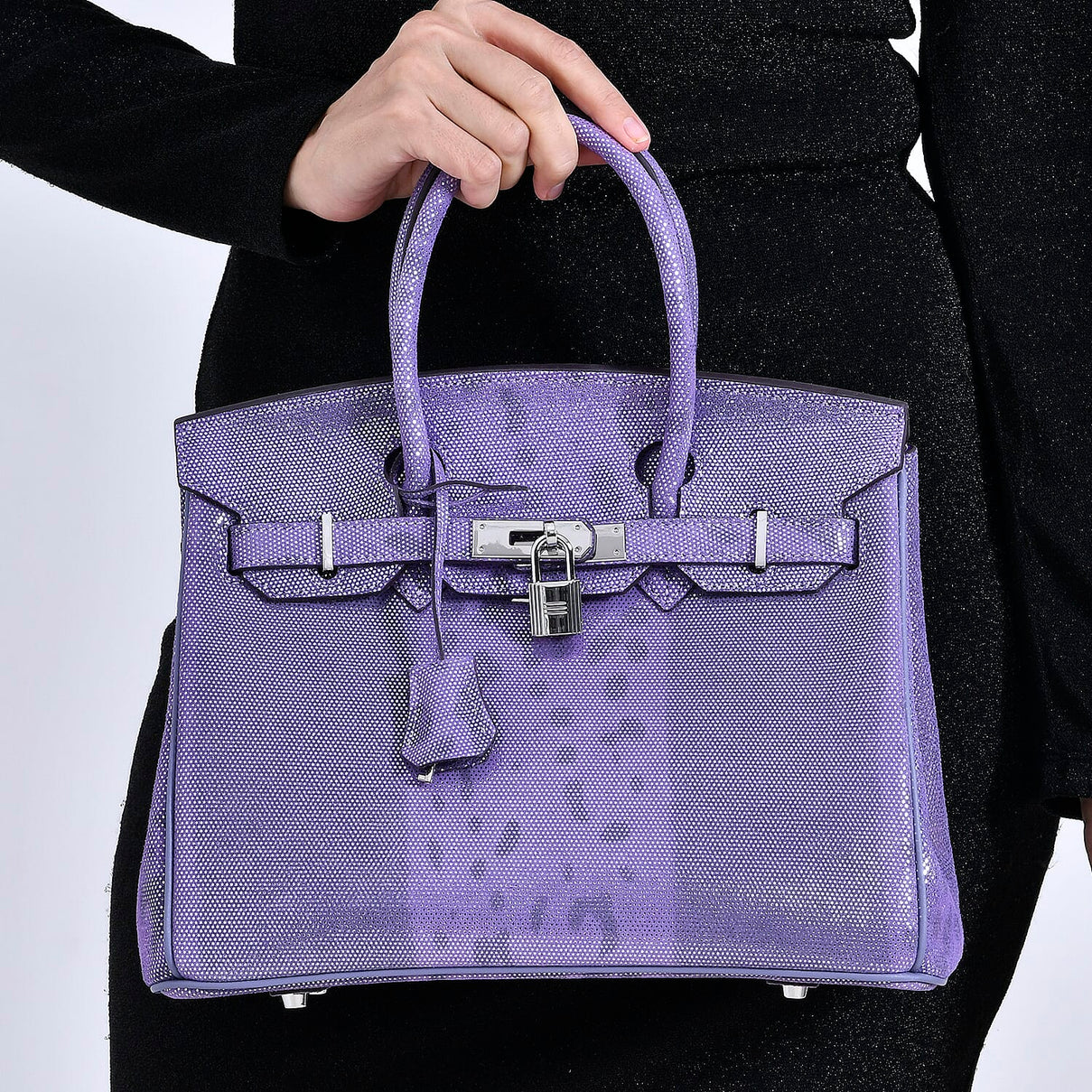 La Marey Genuine Leather Snakeskin Crossbody Bag - Purple 7890954 8