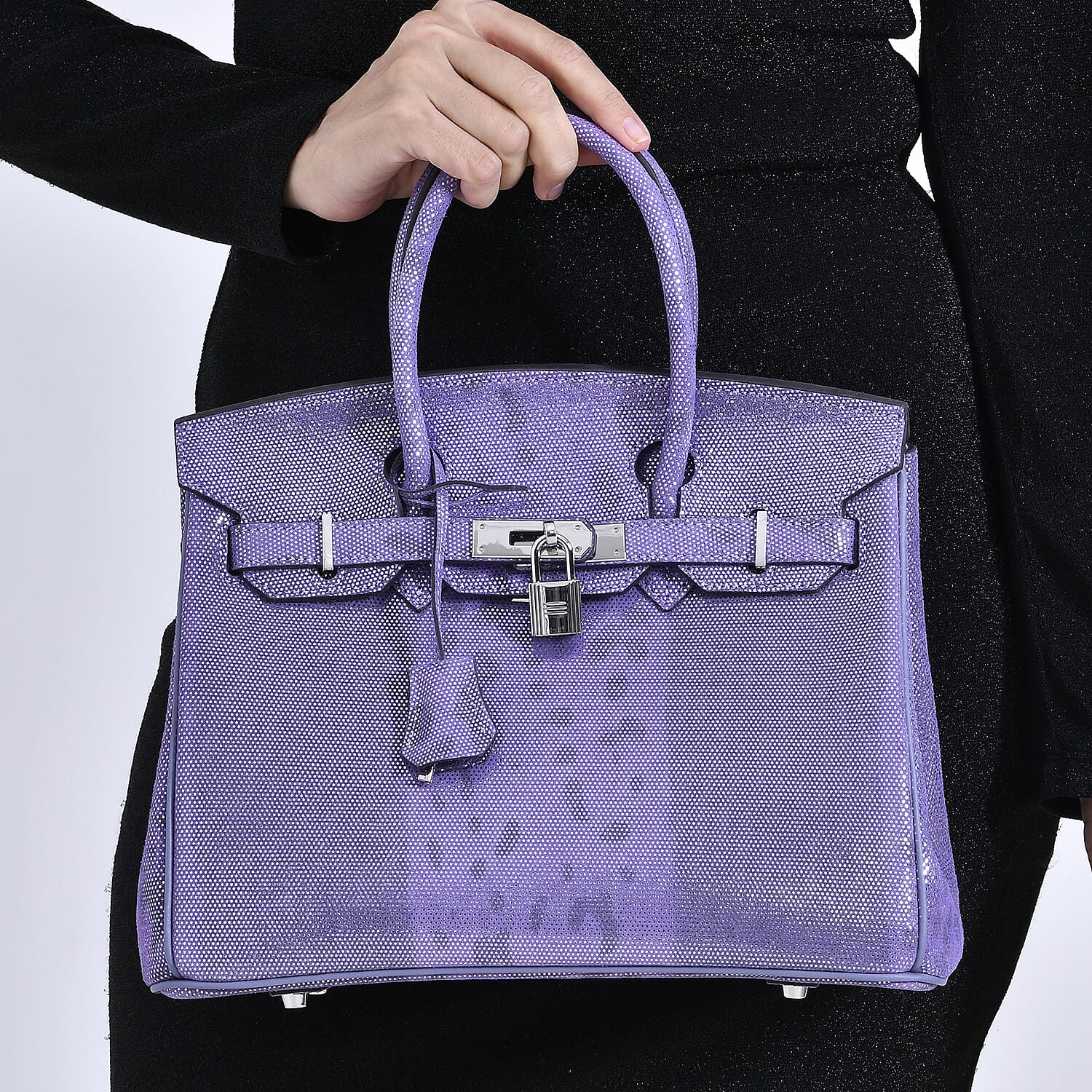 La Marey Genuine Leather Snakeskin Crossbody Bag - Purple 7890954 8