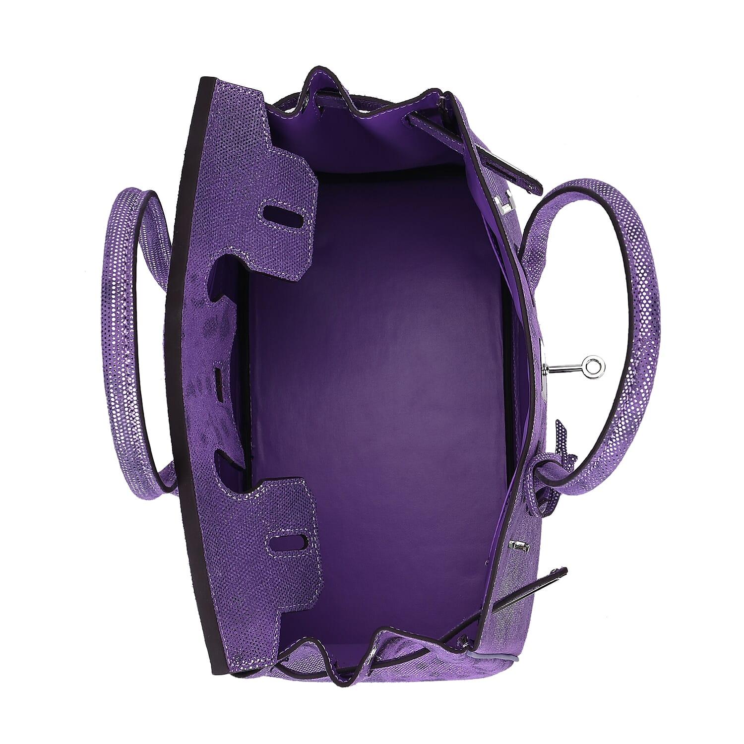 La Marey Genuine Leather Snakeskin Crossbody Bag - Purple 7890954 10